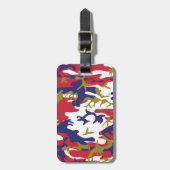 4th of July, Independence day, Camouflage Gold Gepäckanhänger (Vorderseite vertikal)