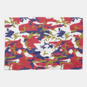 4th of July, Independence day, Camouflage Gold Geschirrtuch (Horizontal)