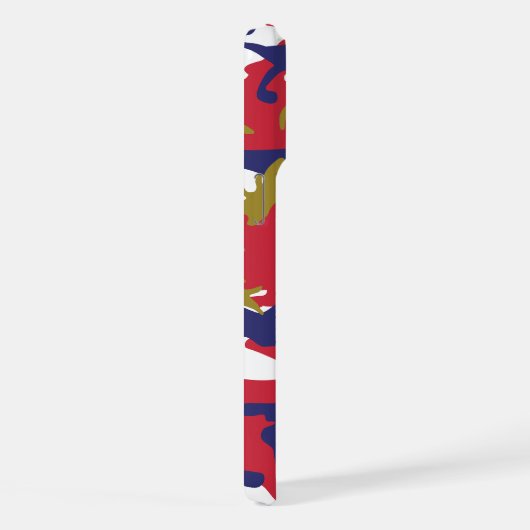 4th of July, Independence day, Camouflage Gold iPhone Hülle (Rechte Seite)