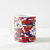 4th of July, Independence day, Camouflage Gold Kaffeetasse (Vorderseite Links)