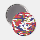 4th of July, Independence day, Camouflage Gold Magnet (Vorderseite/Rückseite)