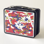 4th of July, Independence day, Camouflage Gold Metall Brotdose (Rückseite)