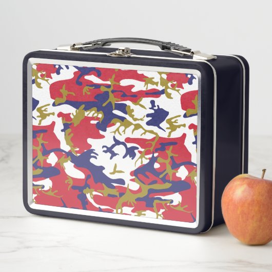 4th of July, Independence day, Camouflage Gold Metall Brotdose (Beispiel)