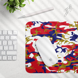 4th of July, Independence day, Camouflage Gold Mousepad