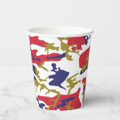 4th of July, Independence day, Camouflage Gold Pappbecher (Rückseite)