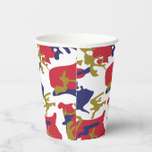 4th of July, Independence day, Camouflage Gold Pappbecher (Rechts)