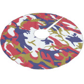 4th of July, Independence day, Camouflage Gold Polyester Weihnachtsbaumdecke (Schrägansicht)