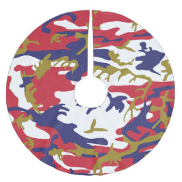 4th of July, Independence day, Camouflage Gold Polyester Weihnachtsbaumdecke