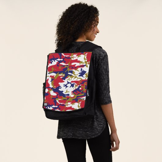 4th of July, Independence day, Camouflage Gold Rucksack (Ausgewaschen)