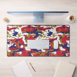 4th of July, Independence day, Camouflage Gold Schreibtischunterlage