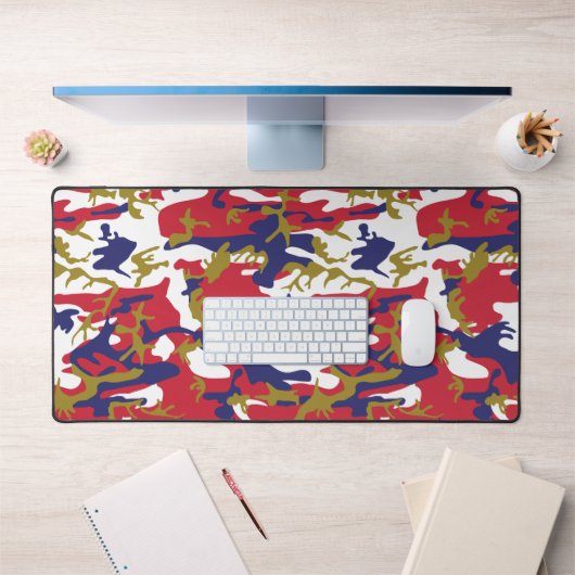 4th of July, Independence day, Camouflage Gold Schreibtischunterlage (Büro 1)