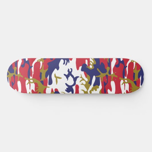 4th of July, Independence day, Camouflage Gold Skateboard (Horizontal)