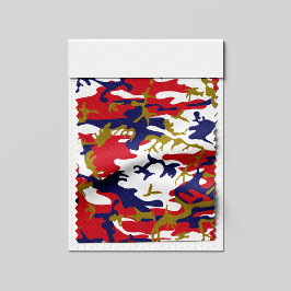 4th of July, Independence day, Camouflage Gold Stoff