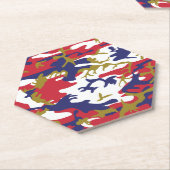 4th of July, Independence day, Camouflage Gold Untersetzer (angewinkelt)