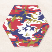 4th of July, Independence day, Camouflage Gold Untersetzer (Vorderseite)