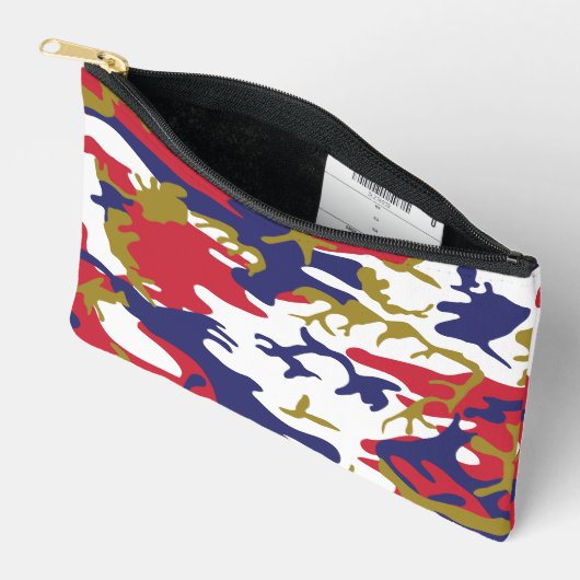 4th of July, Independence day, Camouflage Gold Zubehörtasche (Offen)