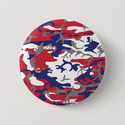 4th of July, Independence day, Camouflage Gray Button (Vorderseite)