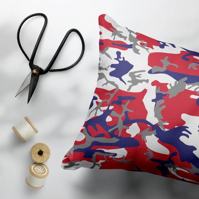 4th of July, Independence day, Camouflage Gray Dekokissen (Von Creator hochgeladen)