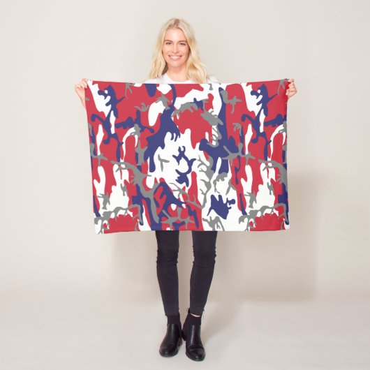 4th of July, Independence day, Camouflage Gray Fleecedecke (Beispiel)