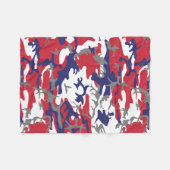4th of July, Independence day, Camouflage Gray Fleecedecke (Vorderseite (Horizontal))