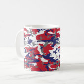 4th of July, Independence day, Camouflage Gray Kaffeetasse (Vorderseite Links)