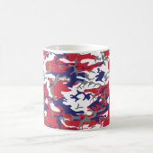 4th of July, Independence day, Camouflage Gray Kaffeetasse (Mittel)