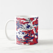 4th of July, Independence day, Camouflage Gray Kaffeetasse (Links)