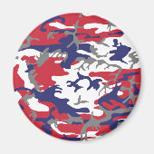 4th of July, Independence day, Camouflage Gray Magnet (Vorne)