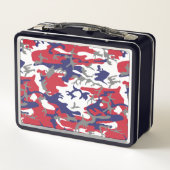 4th of July, Independence day, Camouflage Gray Metall Brotdose (Rückseite)