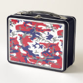 4th of July, Independence day, Camouflage Gray Metall Brotdose (Vorderseite)