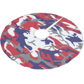 4th of July, Independence day, Camouflage Gray Polyester Weihnachtsbaumdecke (Schrägansicht)
