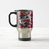 4th of July, Independence day, Camouflage Gray Reisebecher (Links)