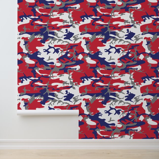 4th of July, Independence day, Camouflage Gray Tapete (Anwendung)