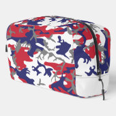 4th of July, Independence day, Camouflage Gray Waschbeutel (Rechte Ecke)