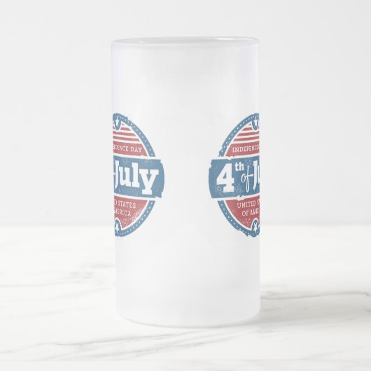 4th of july independence day mattglas bierglas (Mittel)