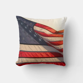 4th of july independence day wavin flag kissen