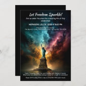 4th of July Invitation – Statue of Liberty Einladung (Vorne/Hinten)
