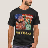 4th of July Liberty Eagle Fireworks USA 250th T-Shirt (Vorderseite)