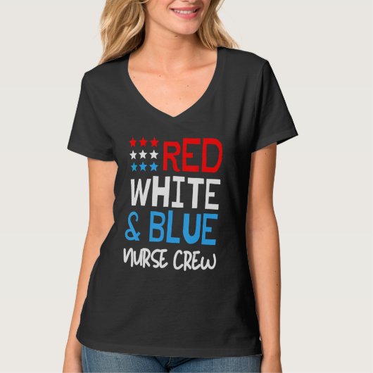 4th Of July Nurse Crew Scrub Tops Patriotic Nurses (Vorderseite)
