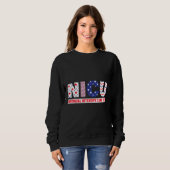 4th Of July Nurse Life American USA Flag NICU Nurs Sweatshirt (Vorne ganz)