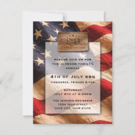 4th of July Party Invitation USA 250 Years Feiertagskarte