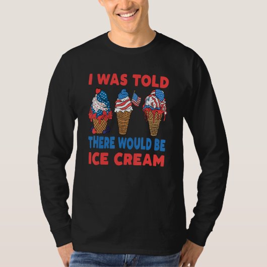 4th Of July Patriotic American Ice Cream Cone 1 T-Shirt (Vorderseite)