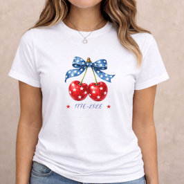4th of July Patriotic Cherry Tri-Blend Shirt