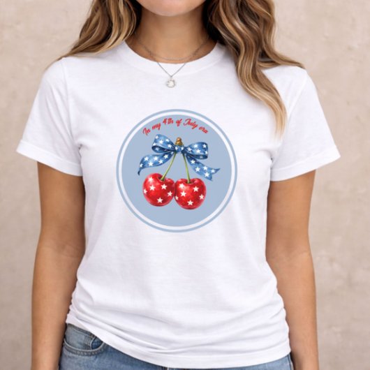 4th of July Patriotic Cherry Tri-Blend Shirt