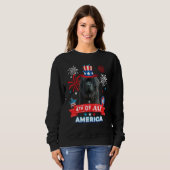 4th Of July Patriotic Day Newfoundland Dog Indepen Sweatshirt (Vorne ganz)