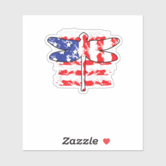 4th Of July Patriotic Draquelly US American Flag Aufkleber