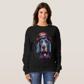 4th Of July Patriotic English Pointer Dog Sweatshirt (Vorne ganz)