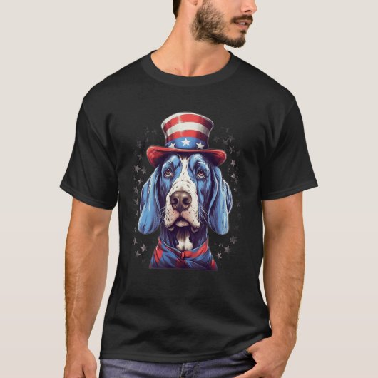 4th Of July Patriotic English Pointer Dog T-Shirt (Vorderseite)