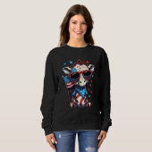 4th of July Patriotic Giraffe US Flag Sweatshirt (Vorne ganz)