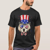 4th of July Patriotic Golden Retriever USA America T-Shirt (Vorderseite)